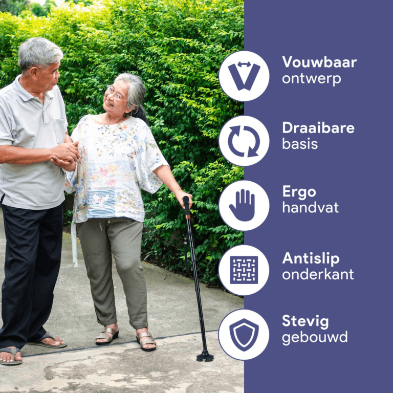 Veiligheidstips bij het gebruik van een wandelstok kopen voor senioren